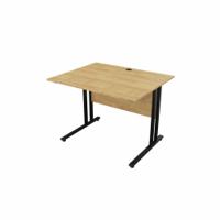 EnviroDesk Straight Desk 985x800mm Black leg, Oak Top