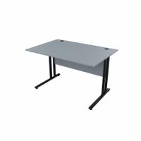 EnviroDesk Straight Desk 1185x800mm Black leg, Grey Top