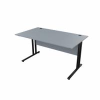 EnviroDesk Straight Desk 1385x800mm Black leg, Grey Top