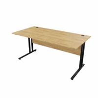 EnviroDesk Straight Desk 1585x800mm Black leg, Oak Top