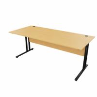 EnviroDesk Straight Desk 1785x800mm Black leg, Beech Top