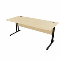 EnviroDesk Straight Desk 1785x800mm Black leg, Maple Top