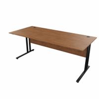 EnviroDesk Straight Desk 1785x800mm Black leg, Walnut Top
