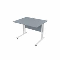 EnviroDesk Straight Desk 985x800mm White leg, Grey Top