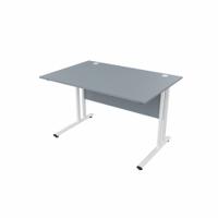 EnviroDesk Straight Desk 1185x800mm White leg, Grey Top