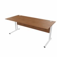 EnviroDesk Straight Desk 1785x800mm White leg, Walnut Top