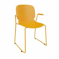 LORCA VII sledge base with armrest in Yellow