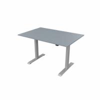 R700 Sit Stand Desk Silver Frame 1200x800mm Grey top