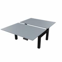 R802X Dual Sit Stand Black Frame 1200x800mm Grey top