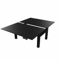 R802X Dual Sit Stand Black Frame 1200x800mm Black top