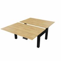 R802X Dual Sit Stand Black Frame 1200x800mm Oak top