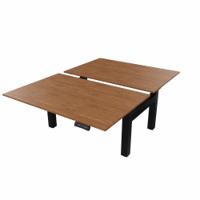 R802X Dual Sit Stand Black Frame 1200x800mm Walnut top