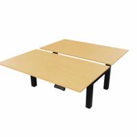 R802X Dual Sit Stand Black Frame 1400x800mm Beech top