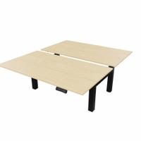 R802X Dual Sit Stand Black Frame 1400x800mm Maple top