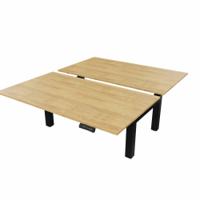 R802X Dual Sit Stand Black Frame 1400x800mm Oak top