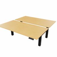 R802X Dual Sit Stand Black Frame 1600x800mm Beech top