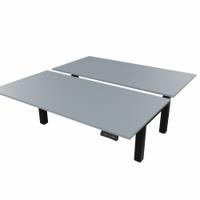 R802X Dual Sit Stand Black Frame 1600x800mm Grey top