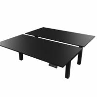 R802X Dual Sit Stand Black Frame 1600x800mm Black top