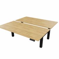 R802X Dual Sit Stand Black Frame 1600x800mm Oak top