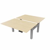 R802X Dual Sit Stand Silver Frame 1200x800mm Maple top