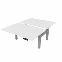 R802X Dual Sit Stand Silver Frame 1200x800mm White top