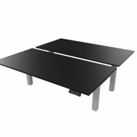 R802X Dual Sit Stand Silver Frame 1600x800mm Black top