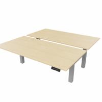 R802X Dual Sit Stand Silver Frame 1600x800mm Maple top