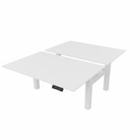 R802X Dual Sit Stand White Frame 1200x800mm White top