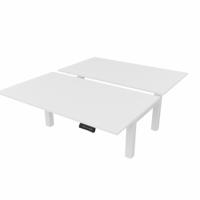 R802X Dual Sit Stand White Frame 1400x800mm White top