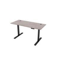 R810 Sit Stand Desk 1785x800mm Black Leg, Grey Oak Top
