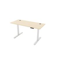 R810 Sit Stand Desk 1785x800mm White Leg, Maple Top