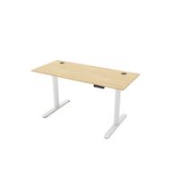 R810 Sit Stand Desk 1785x800mm White Leg, Oak Top