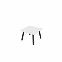 MAMBA Square Coffee Table Black Legs 600x600mm White top