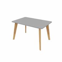 NORDIC Rectangular Table with Oak Legs 1200x800mm Grey top