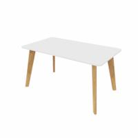 NORDIC Rectangular Table with Oak Legs 1400x800mm White top