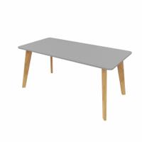 NORDIC Rectangular Table with Oak Legs 1600x800mm Grey top