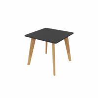 NORDIC Square Table with Oak Legs 800x800mm Black top