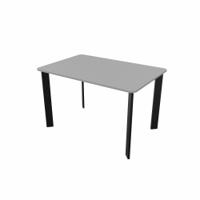 SAFRA Rectangular Table Black Legs 1200x800mm Grey top