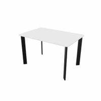 SAFRA Rectangular Table Black Legs 1200x800mm White top