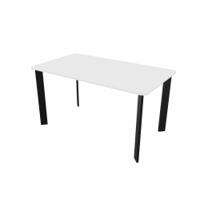 SAFRA Rectangular Table Black Legs 1400x800mm White top