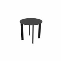 SAFRA Round Table Black Legs 800mm Dia Black top