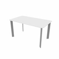 SAFRA Rectangular Table Silver Legs 1400x800mm White top