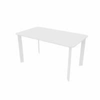 SAFRA Rectangular Table White Legs 1400x800mm White top