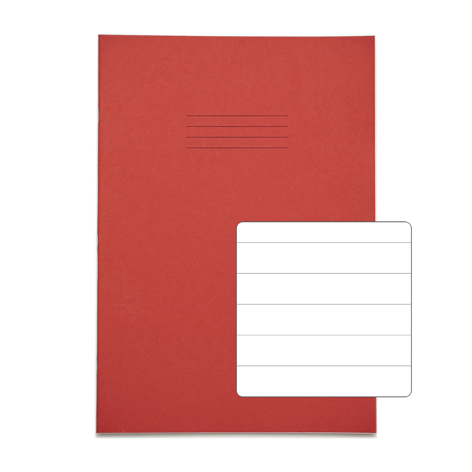 RHINO A4 Exercise Book 48 pages / 24 Leaf Red 15mm Lined