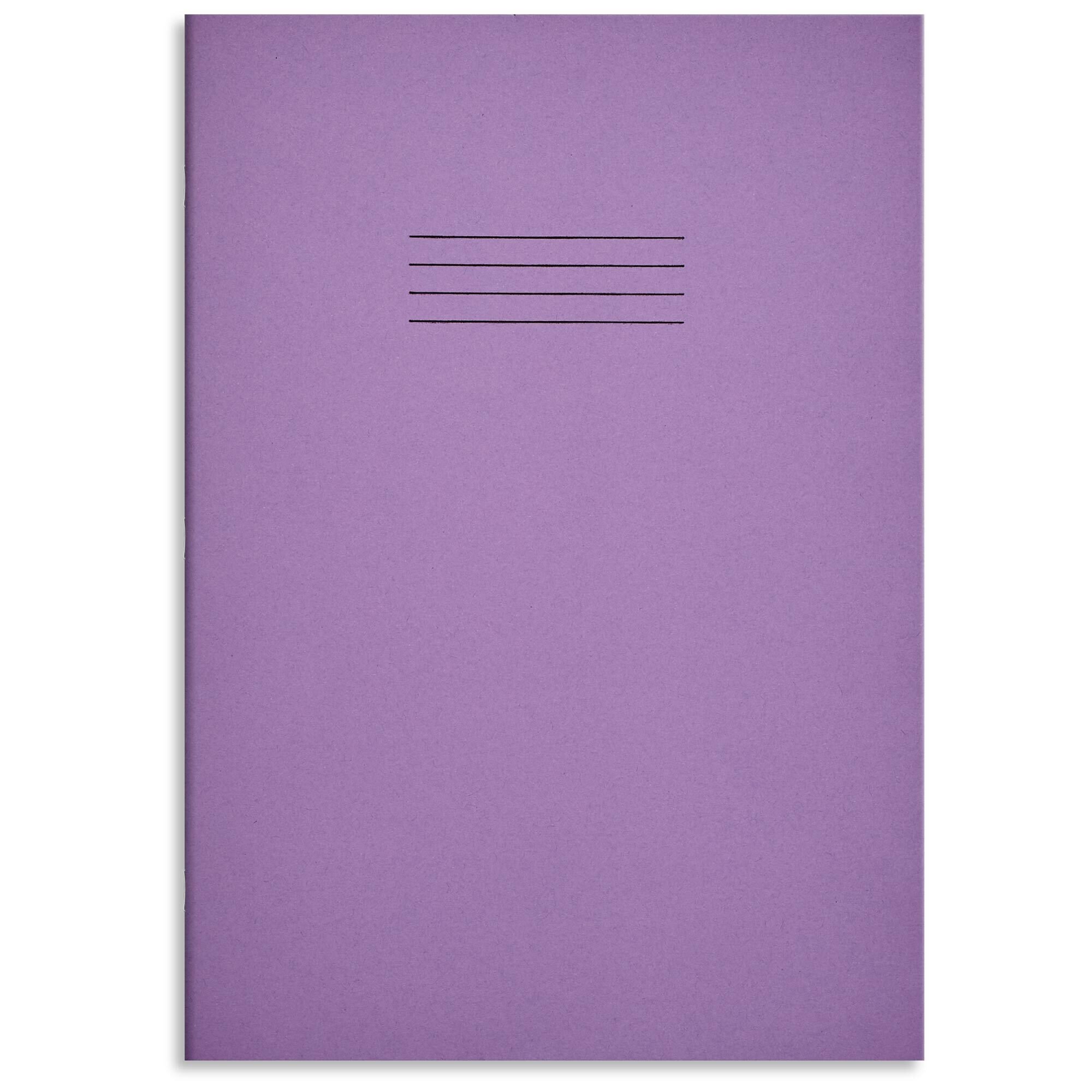 RHINO 13 x 9 A4+ Oversized Tinted Exercise Book 80 Pages / 40 Leaf Purple with Cream Paper 8mm lined with Margin