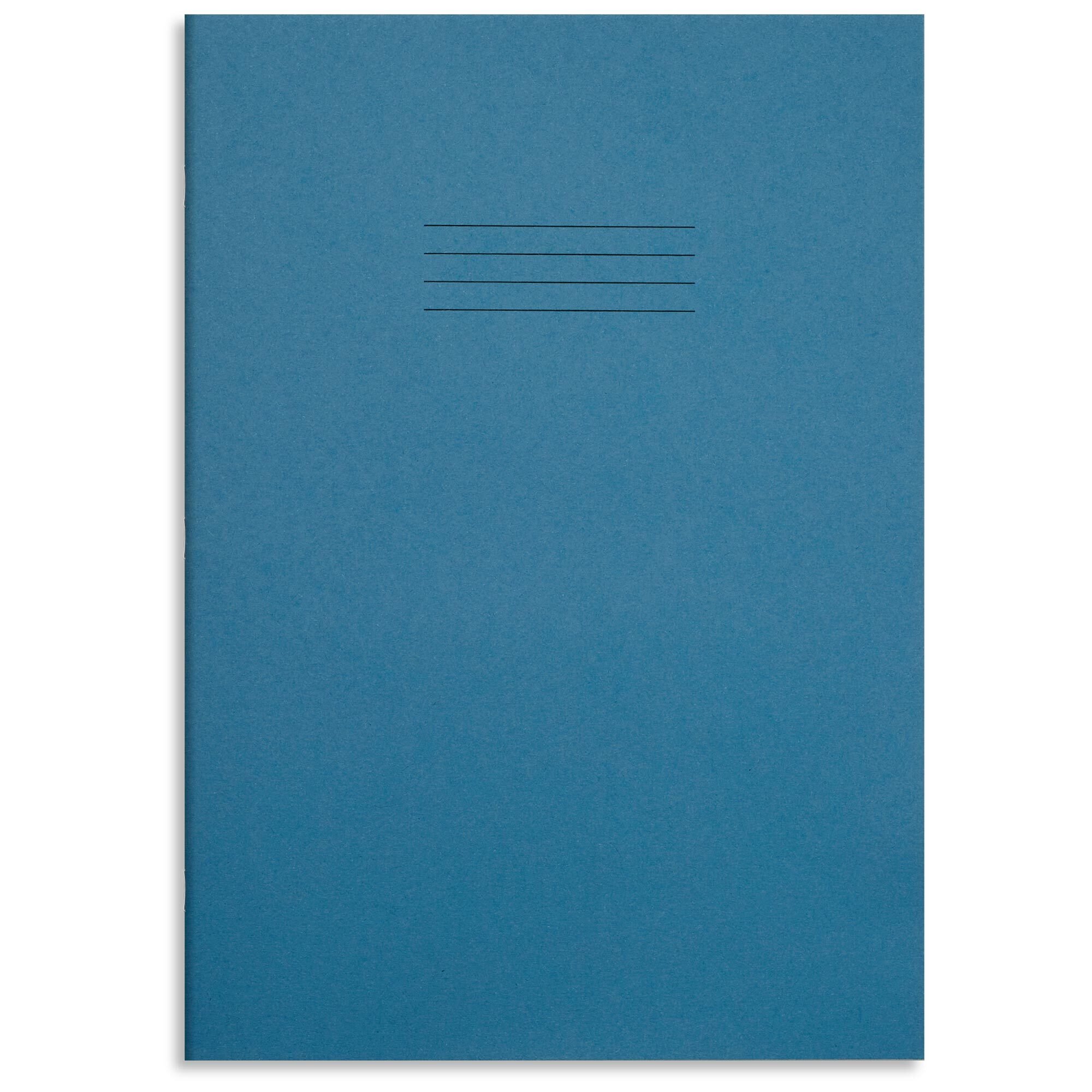 RHINO A4 Tinted Exercise Book 80 Pages / 40 Leaf Light Blue with Cream Paper 10mm Squared
