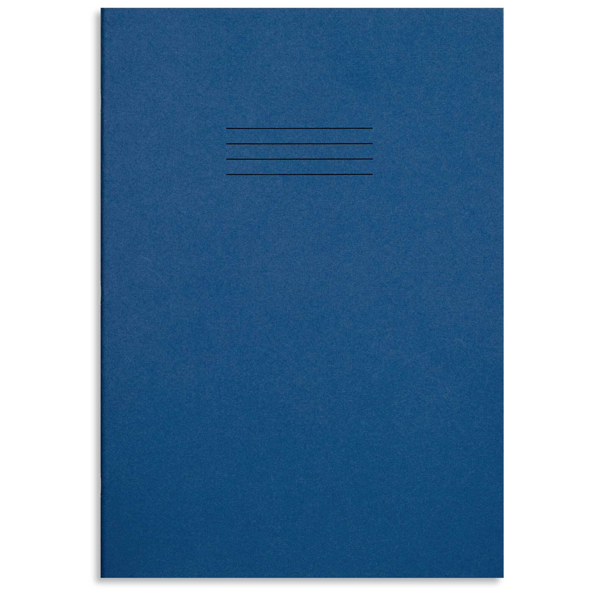 RHINO A4 Tinted Exercise Book 80 Pages / 40 Leaf Dark Blue with Cream Paper Blank