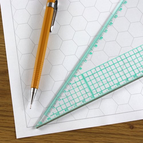 Leaf Graph A4 Hexagon Graph Paper 20mm 2cm (30 leaf pack) Lines