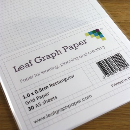Leaf Graph A5 Graph Paper 1mm 0.1cm Squared Engineering (30 leaf pack)