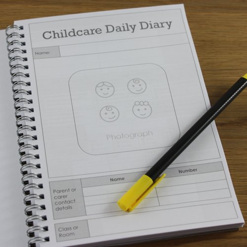 Leaf Graph A5 Childcare Daily Diary Wirebound Book EYFS (124 pages)
